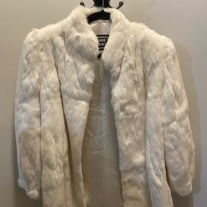 1970’s vintage White Rabbit fur coat